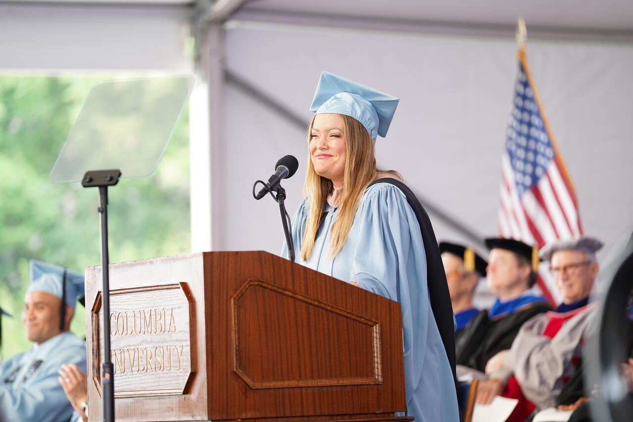 Jamie Kern Lima Shares Powerful Lessons with Columbia Business School Graduates